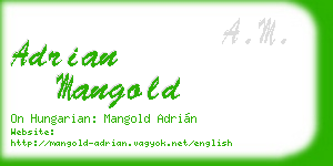 adrian mangold business card